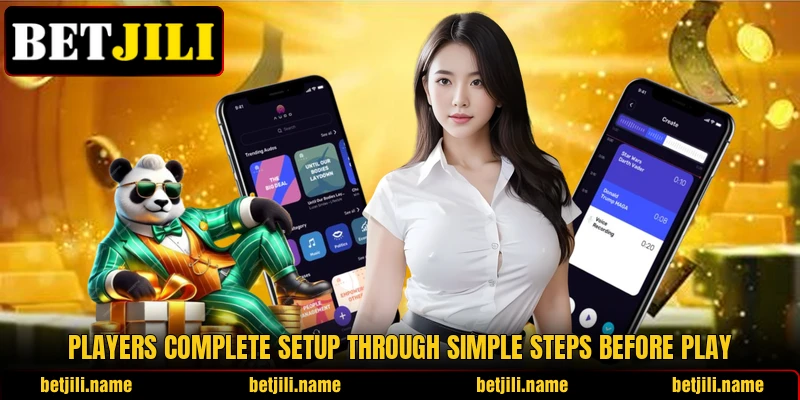 Players complete setup through simple steps before play