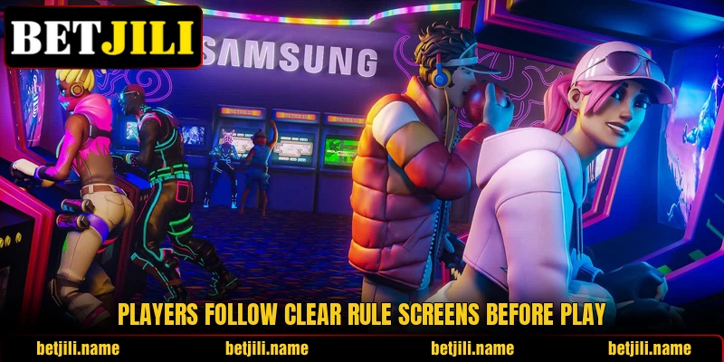 Players follow clear rule screens before play