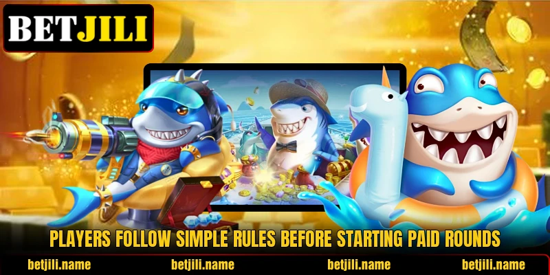 Players follow simple rules before starting paid rounds