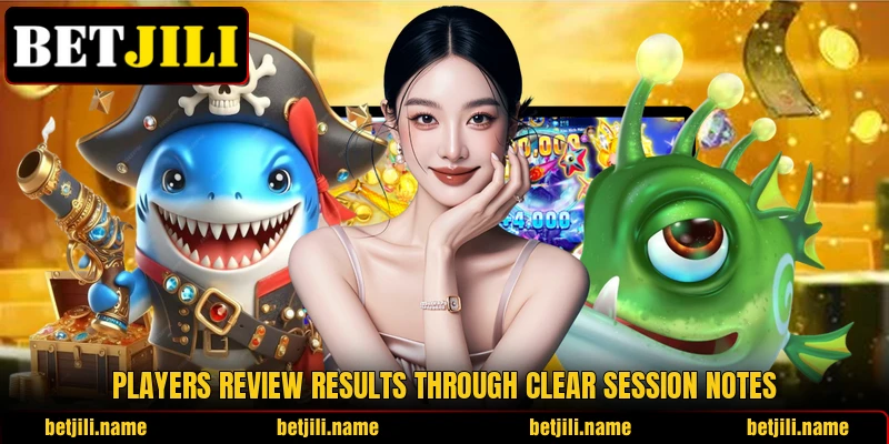 Players review results through clear session notes