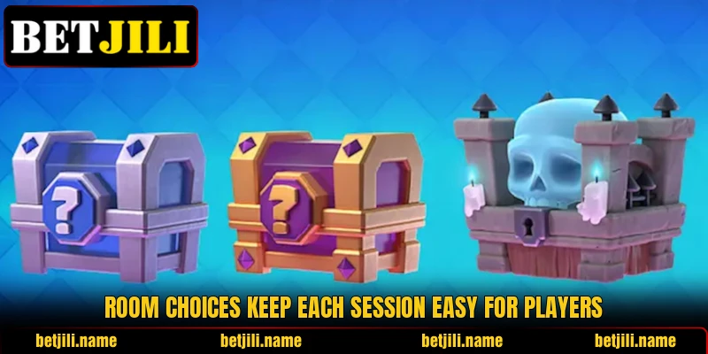 Room choices keep each session easy for players